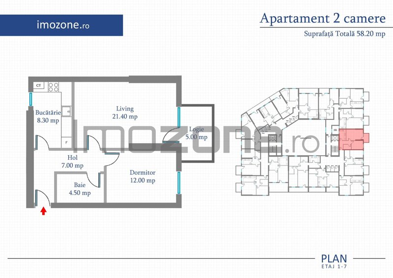 Apartament 2 camere reducere 10% din valoarea avansului